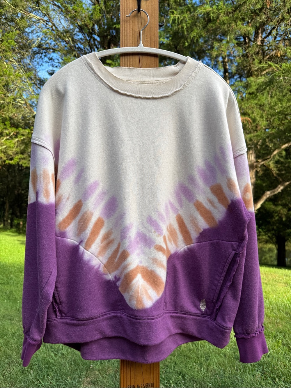 FP Movement Ombre Tie-Dye Metti Crew Sweatshirt XS